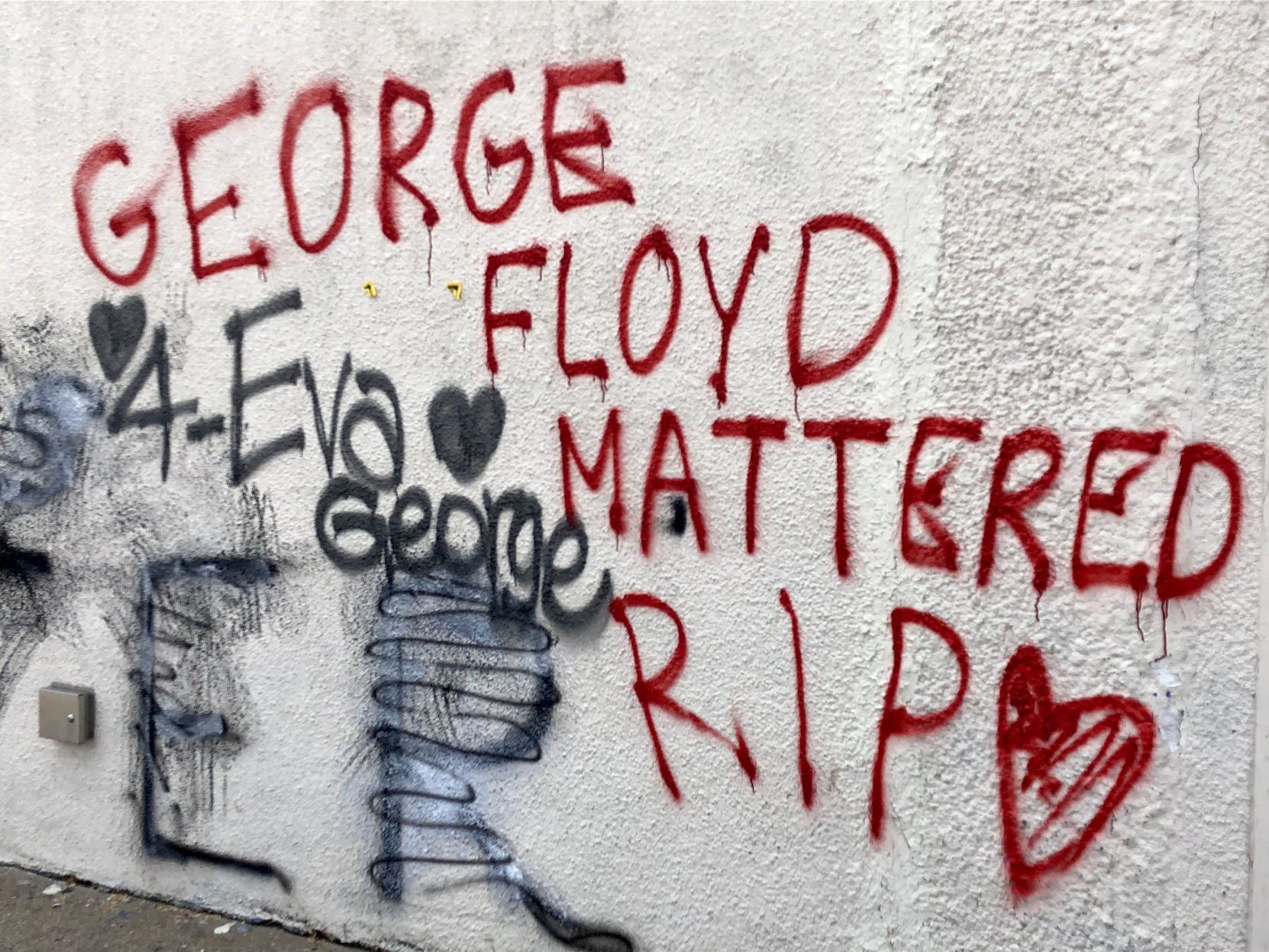 George Floyd memorial gathering in Minneapolis